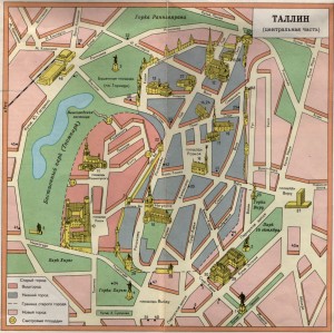 Схема Таллина времен СССР