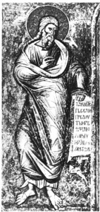 Пророк Иеремия. Фреска церкви монастыря Дечаны. Около 1340 т.