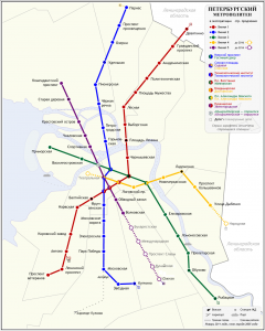 Схема метрополитена Санкт-Петербурга