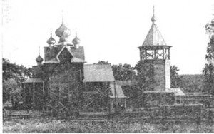 Село Щелейки. Дмитриевская церковь в период реставрации. Северный фасад.