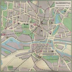 Схема Калининграда времен СССР
