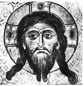 Спас Нерукотворна. Фреска церкви Спас Нередицы в Новгороде. 1199